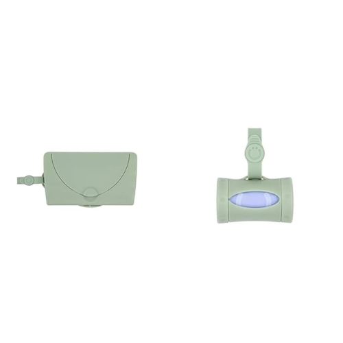 Ubbi On-the-Go Wipes Dispenser and Diaper Bag Dispenser Travel Bundle with Silicone Strap, Portable for Newborns