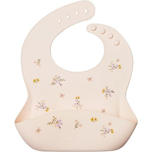 Loulou Lollipop Soft, Waterproof Silicone Feeding Bib for Babies and Toddlers