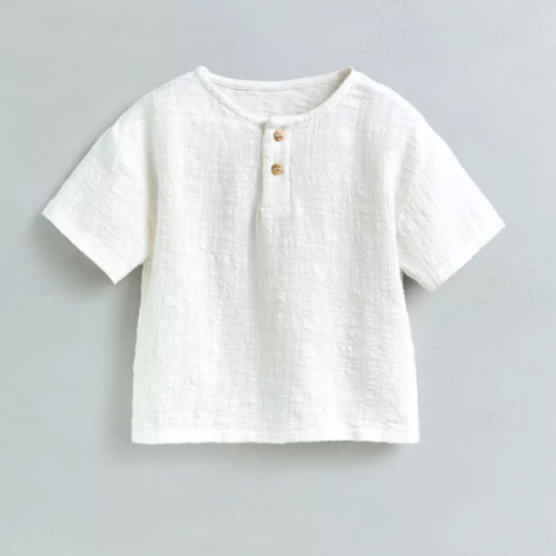 COMBINATION TEXTURE HENLEY SHIRT - Oyster-white | ZARA United States