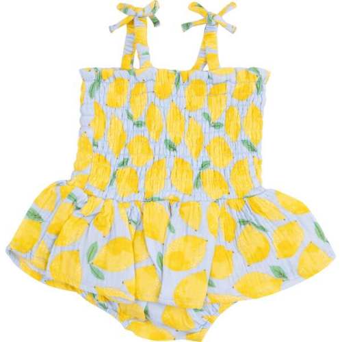 Smocked Bubble with Skirt, Sunny Lemons, yellow - Angel Dear | Maisonette