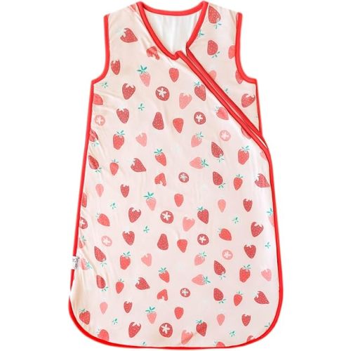 Copper Pearl Sleep Sack: Warm and Cozy Baby Bag in a Variety of Trendy Designs, Safe Alternative to Blankets, Sleeveless Baby Sleep Sack Swaddle Sizes Newborn to 24 Months - Strawberry