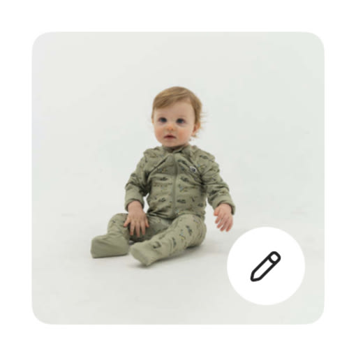 Baby Zip Up - Flying Ducks Green – BURLEBO