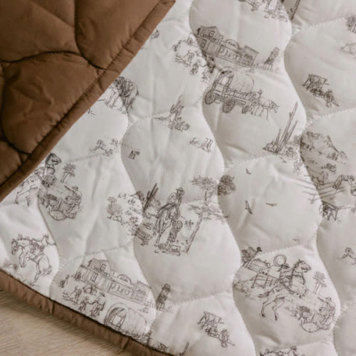 Western Toile Quilted Playmat