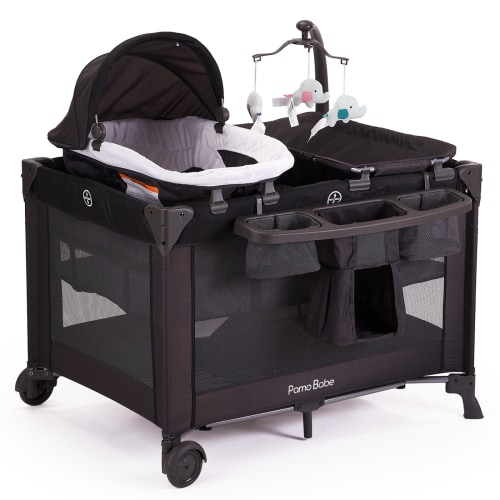 Pack and Play with Bassinet & Changing Table (Black)