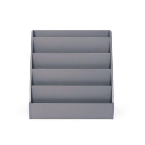 Humble Crew Kids' Explorer Wooden Bookshelf Gray: 4-Shelf MDF Book Rack, 24" H x 24" W x 13" D, Ages 2+