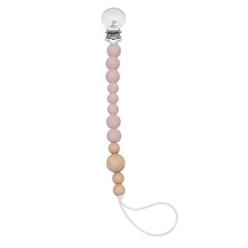 Pacifier Clip - Color Block - Dusty Rose