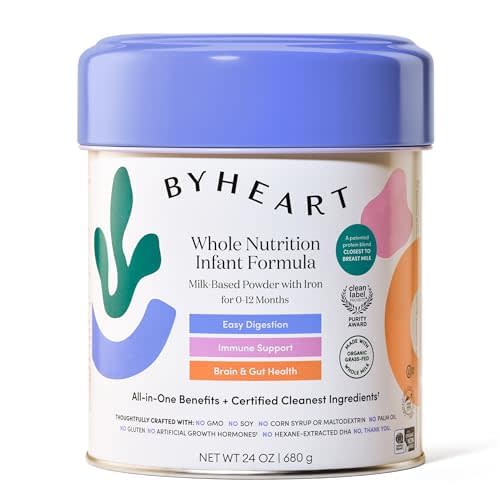 ByHeart Infant Formula Powder for Infants 0-12 Months, Made With Organic Whole Milk, Clean Label Project Certified, Closest-to-Breast Milk Baby Formula Patented Protein Blend, 24 Ounce (Pack of 3)