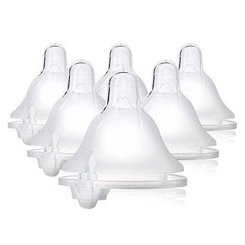 Evenflo Feeding Piece of 6 Balance Plus Wide Neck Nipples for The Balance Plus Wide Neck Baby Bottles, 0 Months and Up