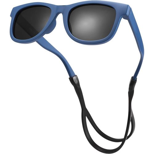 NULOOQ Bendable Flexible Polarized Baby Sunglasses – with Silicon Strap for Infant Newborn & Toddler Age 0-18 Months