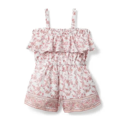 Girl White Floral The Floral Fresco Romper by Janie and Jack