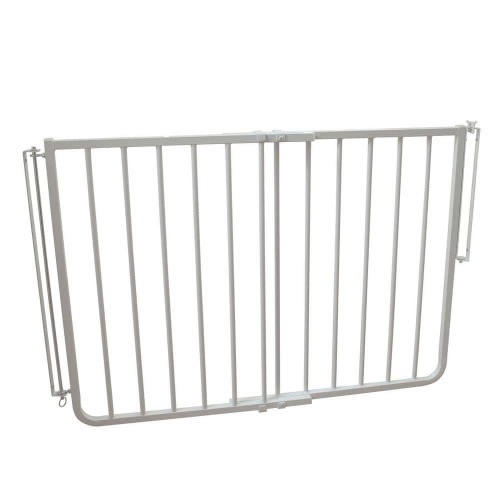 30 in. H x 27 in. to 42.5 in. W x 2 in. D Stairway Special Safety Gate in White