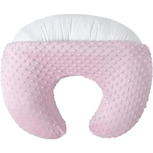 NIVAVA BABY Nursing Pillow and Positioner for Breastfeeding, Ultra Soft Baby Breastfeeding Pillows for More Support for Mom and Baby, with Premium Removable Minky Cover (Blushing Bride)