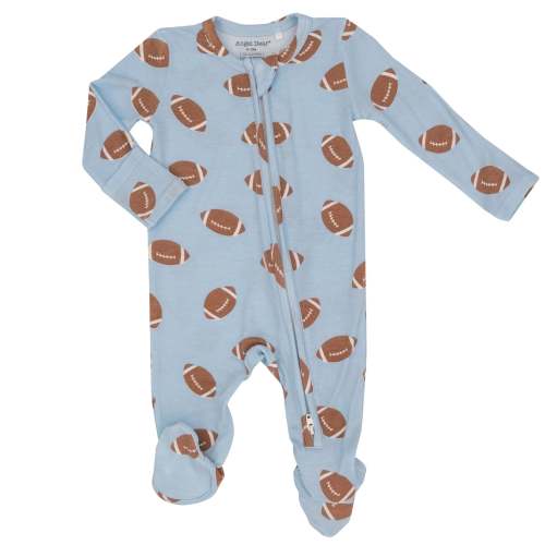 Angel Dear Football Blue 2 Way Zipper Footie