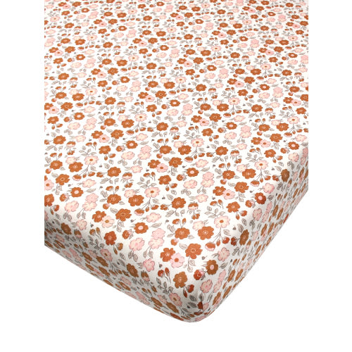 Modern Moments by Gerber Baby & Toddler Girl Ultra Soft Fitted Crib Sheet, Ivory Floral