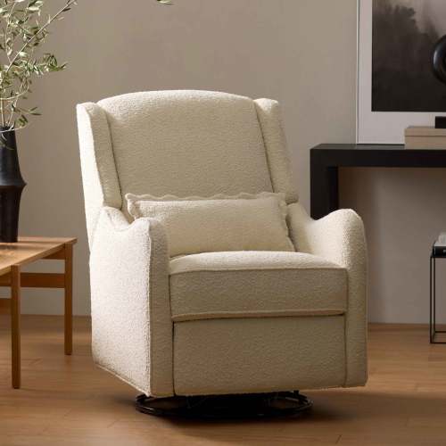 Namesake Devon Recliner and Swivel Glider- Ivory Boucle color