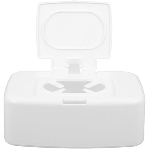 Baby Wipes Dispenser with Lids Wipe Holder Refillable Wipe Container Keeps Wipes Fresh Case for Bathroom Tissues Ideal for Bathroom & Nursery, Easy Open Design