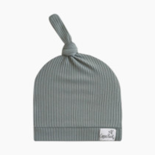 Copper Pearl Top Knot Hat - Moss