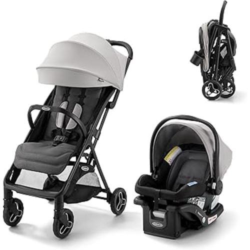 Graco Ready2Jet Travel System – Compact Travel Stroller with Automatic Fold and SnugRide Infant Car Seat