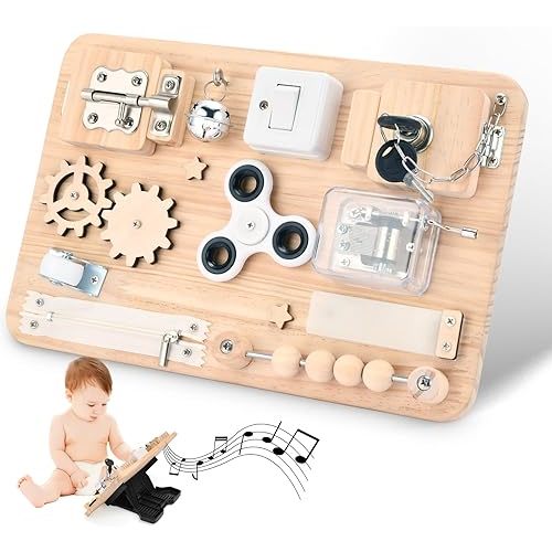 Montessori Wooden Busy Board