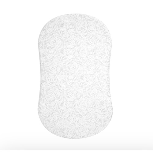 HALO - BassiNest Fitted Sheet 100% Cotton | Pebble - white