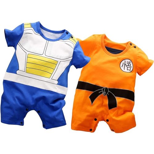 2-Pack Baby Rompers Boys Girls Cute Newborn Toddler Cotton Infant Onesie Cartoon Cosplay Baby Clothes