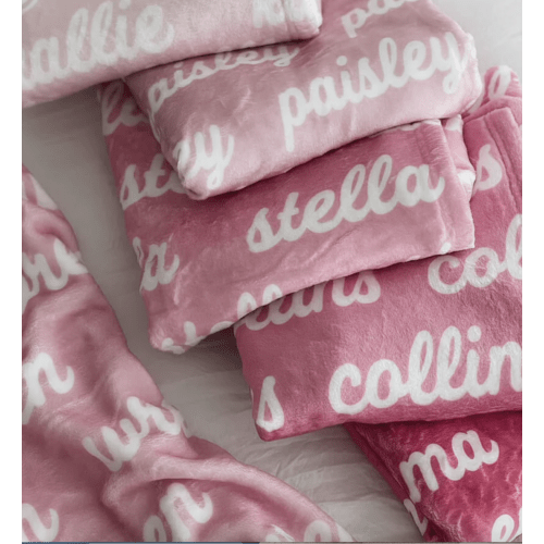 Perfectly Pink Personalized Color Blanket - Baby Blanket