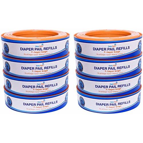 ChoiceRefill Compatible with Diaper Genie Pails, 8-Pack, 2160 count