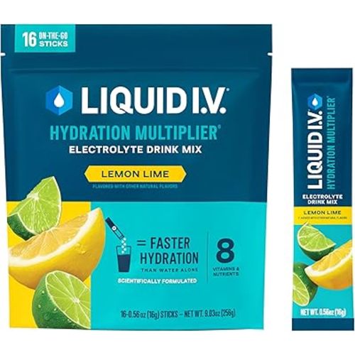 Liquid I.V.® Hydration Multiplier - Lemon Lime | Electrolyte Powder Drink Mix | 1 Pack (16 Servings)