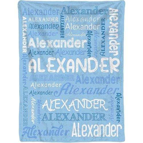 Personalized Custom Baby Blanket with Name, Baby Blankets for Boys or Girls for Newborn