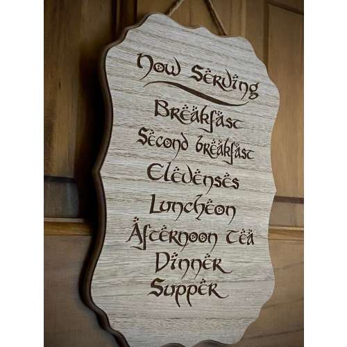 Scratch and Dent Sale!! Hobbit Daily Meals Plaque/Sign. Great Gift for Lord of the Rings and Hobbit fans! 6”x9”