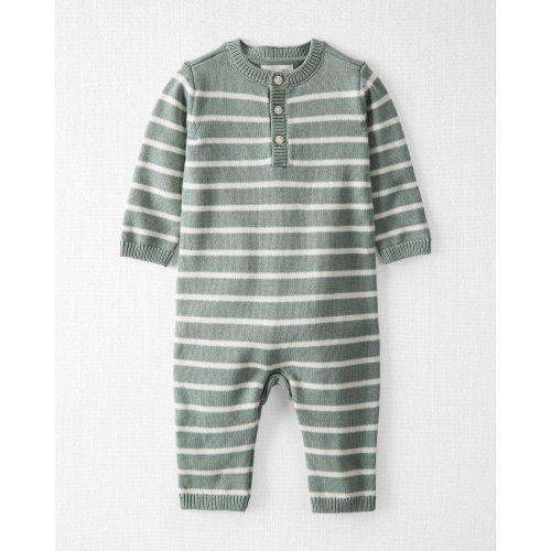 Baby Organic Cotton Sweater Knit Jumpsuit in Stripes - Little Planet | Carter's
