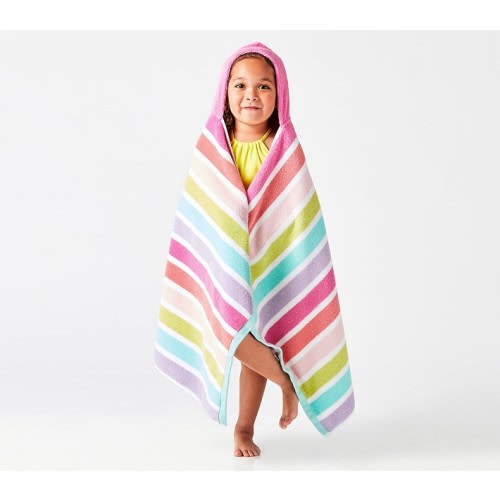 Multi Stripe Kid Hooded Towel