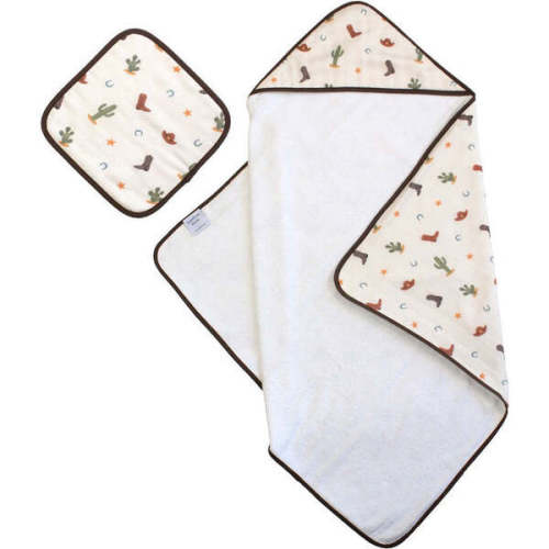 Western Hooded Towel Set - Bamboo Little | Maisonette