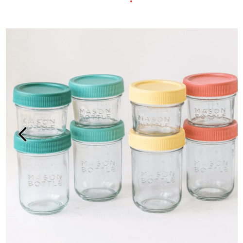 Mason Bottle Breastmilk Storage Jar Set  (4 and 8 oz Jars)