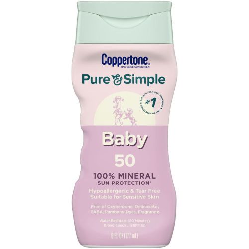 Coppertone Pure & Simple Baby Mineral Sunscreen - SPF 50 - 6 fl oz