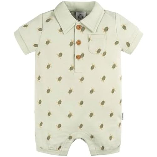 Gerber Baby Boys' Cotton Polo Romper