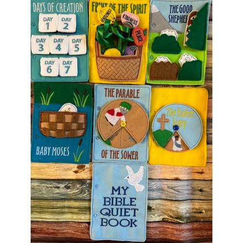 Felt My Bible Quiet Book - Gift for Godchild - Baptism Gift - Easter Present - Church Activity Book - Biblical Stories - Busy Book