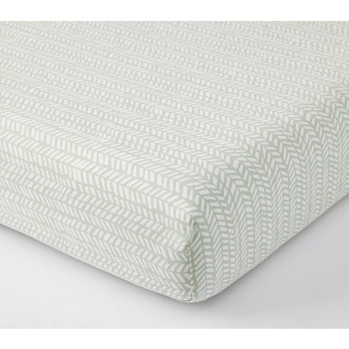 Sateen Chevron Crib Sheets | Pottery Barn Kids