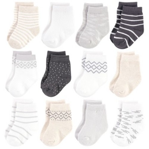 Touched by Nature Baby Unisex Organic Cotton Socks, Modern Neutral, Size: 0-6 months