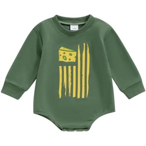 Newborn Baby Boy Girl Football Outfit Game Day Sweatshirt Romper Long Sleeve Pullover Bodysuit Fall Winter Clothes