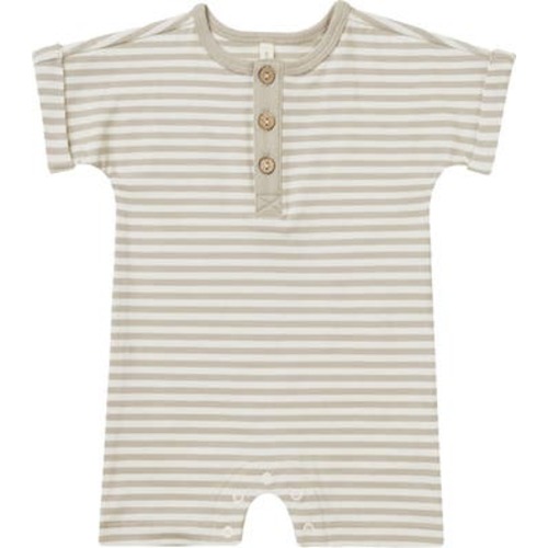 Stripe Short Sleeve Knit Romper