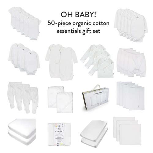 OH BABY! 50-Piece Organic Cotton Essentials Gift Set – Honest Baby Clothing