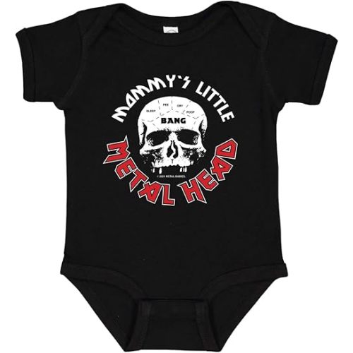 2Bhip Metal Babies Mommy's Little Metalhead Infant Bodysuit