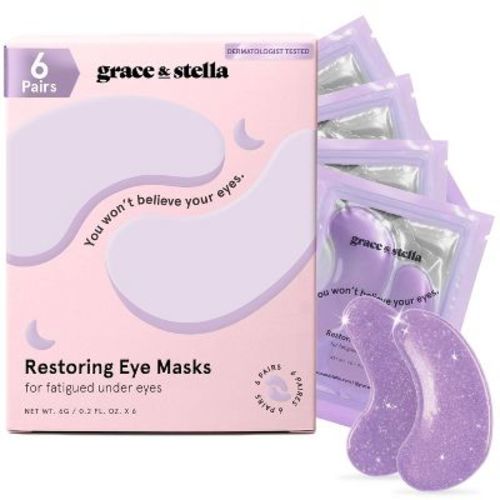 Grace & Stella Restoring Under Eye Masks - Purple - 6ct