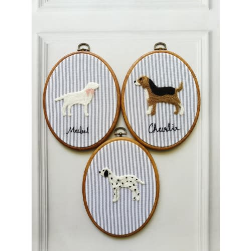 Personalized Custom Dog Needle Felted Embroidery Hoop Wall Art, Pet Customized Name, Dog owner Photo Gift, Creative Dog