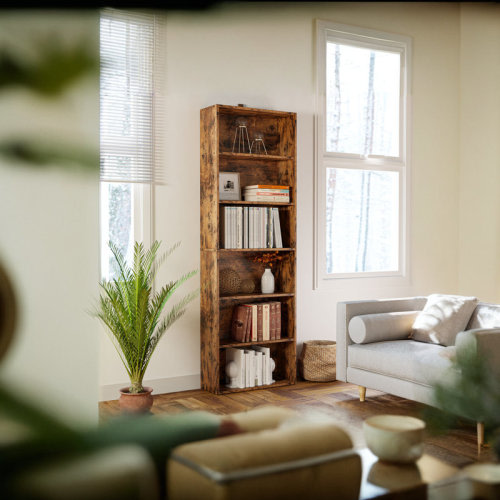17 Stories 70.8" H x 23.8" W Standard Bookcase 6 Tiers Tall with Storage for Living Room, Home Office & Reviews | Wayfair