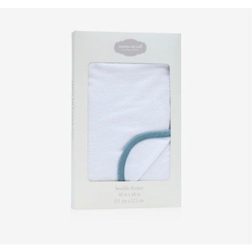 Baby & Newborn Swaddle Blanket | 0-3 Months | Nursery Baby Gift | 48 X 48 Inch | 100% Cotton | Calm Blue with Gift Box