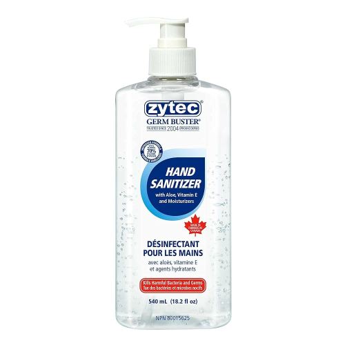 zytec Germ Buster Hand Sanitizer with Aloe (Clear Gel), 540ml