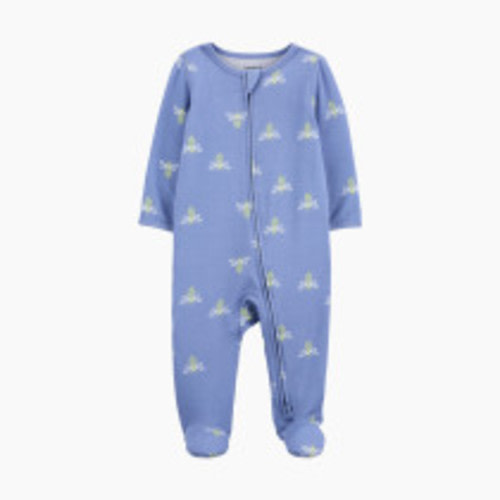 Carter's 2-Way Zip Lenzing Ecovera Sleep & Play Pajamas - Blue Bees, Nb