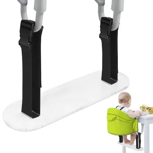 Acrylic Baby Footrest Compatible with Inglesina Fast Table Chair,0.3inches Thick Sturdy Adjustable Foot Rest Fit for Hook On High Chairs for High Chair That Attaches to Table (Chairs Not Included)